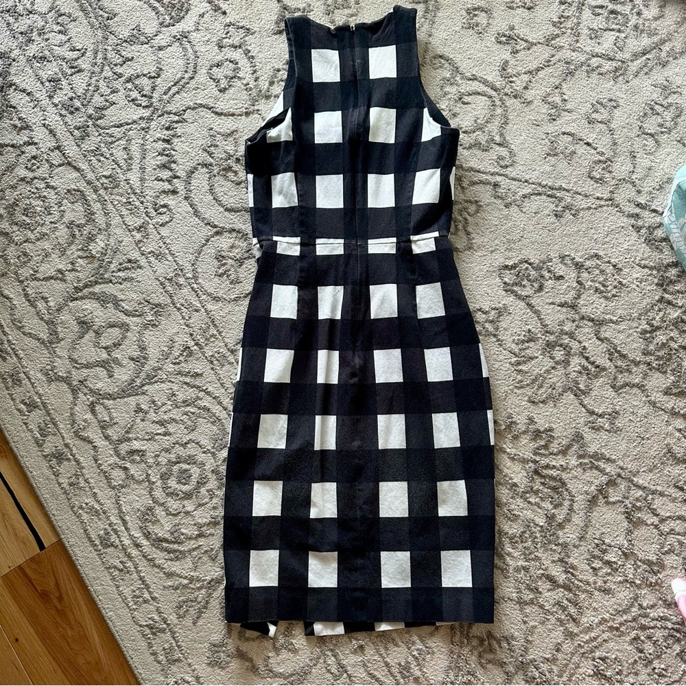 Banana Republic Black and White Halter Sheath Midi Dress - Picture 8 of 15